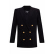 Balmain Black Viscose Women Blazer Balmain