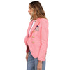 Balmain Pink Cotton Women Blazer Balmain