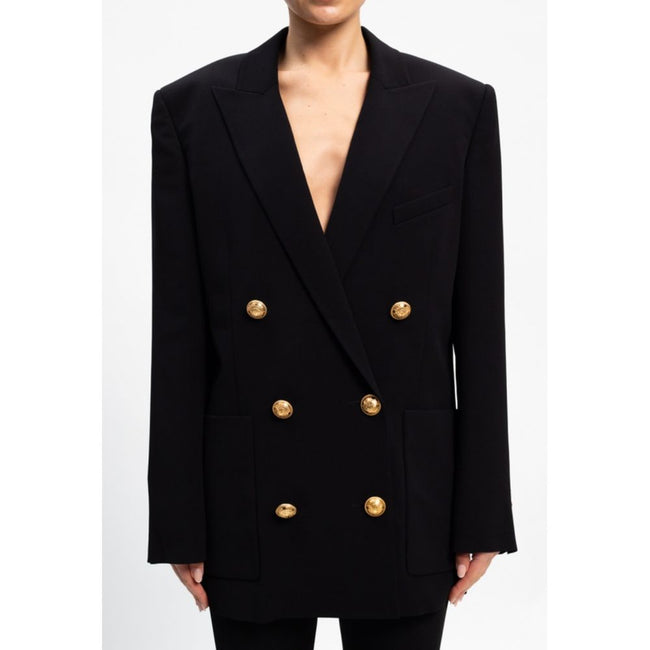 Balmain Black Viscose Women Blazer Balmain