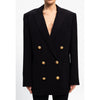 Balmain Black Viscose Women Blazer Balmain