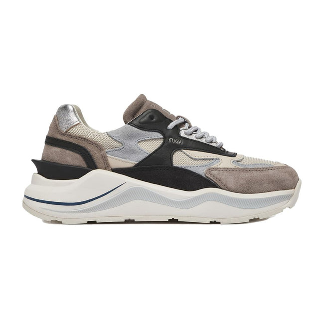 D.A.T.E Beige Leather Sneaker D.A.T.E