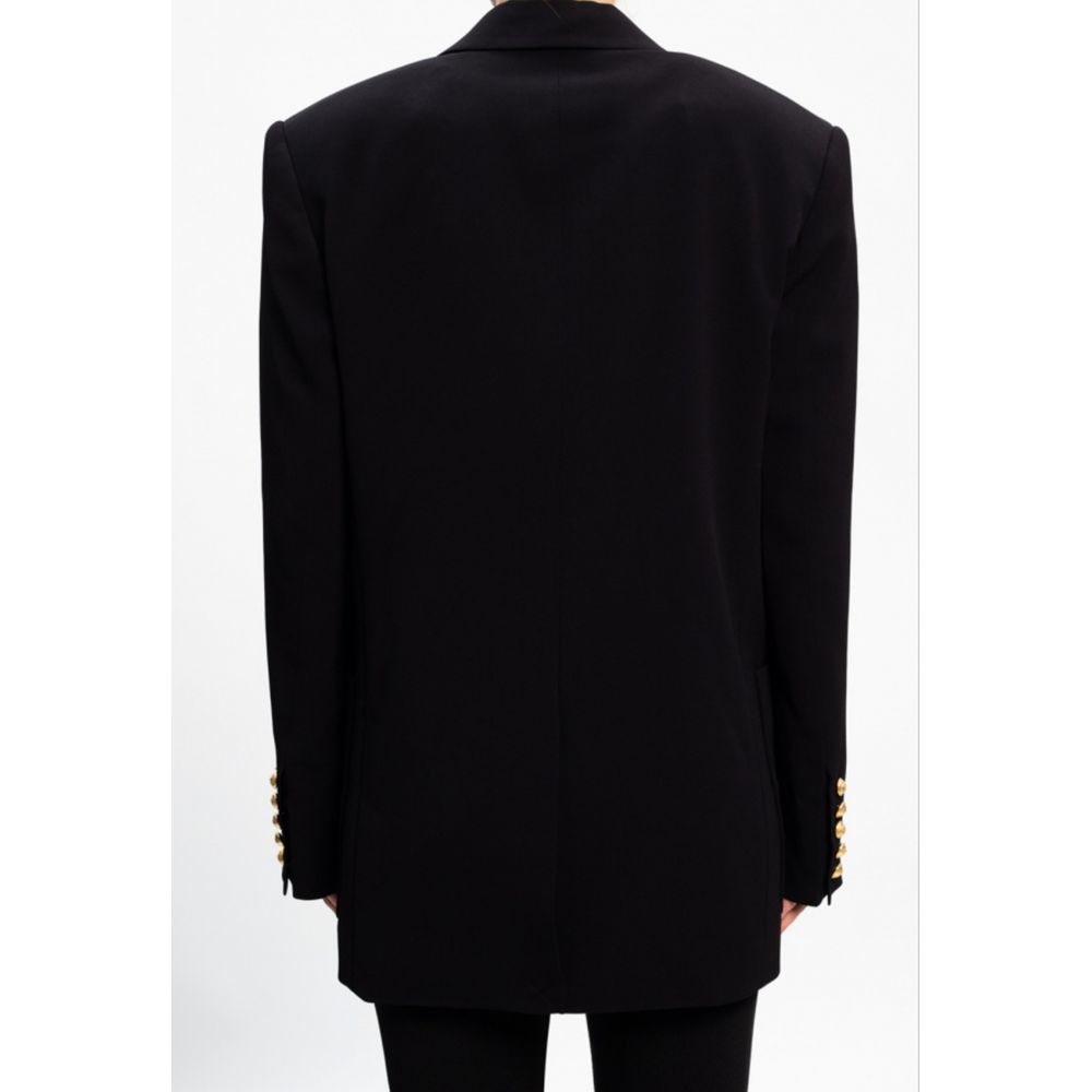 Balmain Black Viscose Women Blazer Balmain