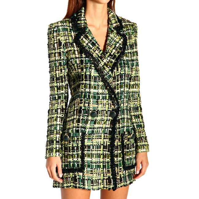 Elisabetta Franchi Green Viscose Women Blazer Elisabetta Franchi