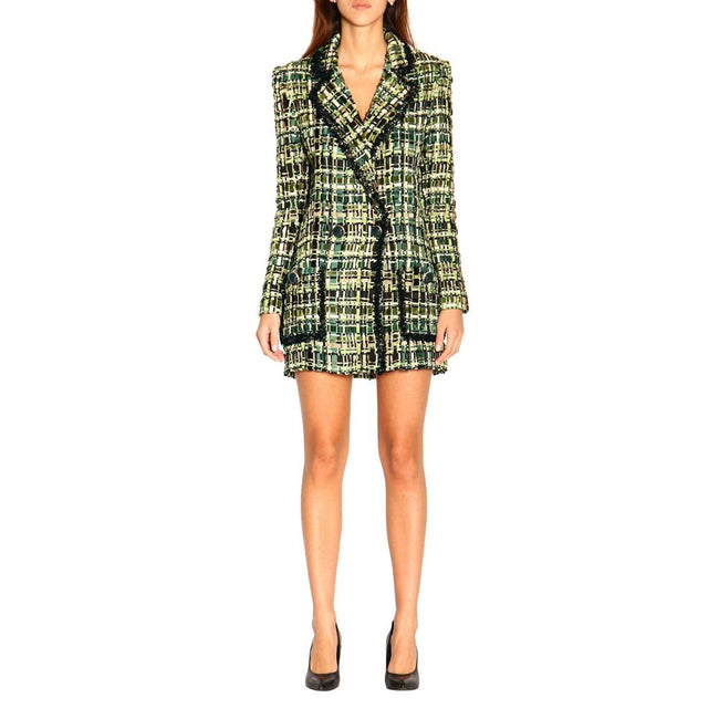 Elisabetta Franchi Green Viscose Women Blazer Elisabetta Franchi