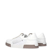 Dolce & Gabbana White Leather Low Tops Dolce & Gabbana