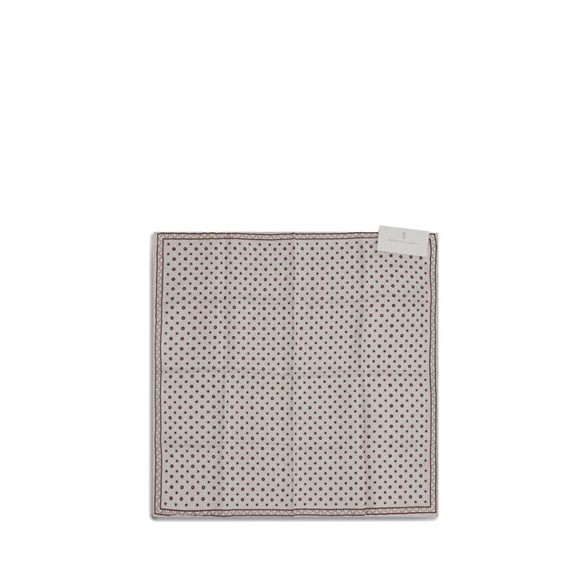 Brunello Cucinelli Polka Dot Silk Pocket Square Brunello Cucinelli