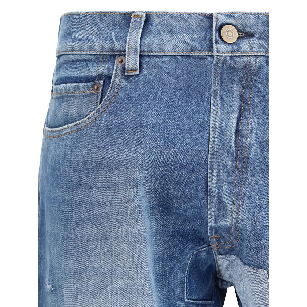 Margiela Blue Cotton Jeans Margiela