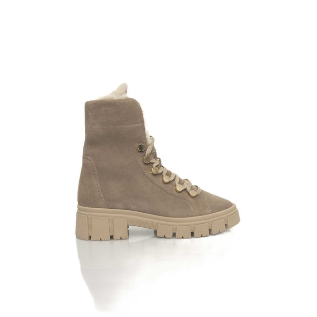 Cerruti 1881 Beige Leather Women Boot Cerruti 1881