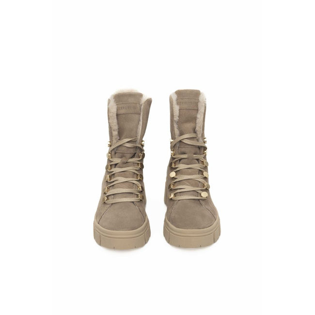 Cerruti 1881 Beige Leather Women Boot Cerruti 1881