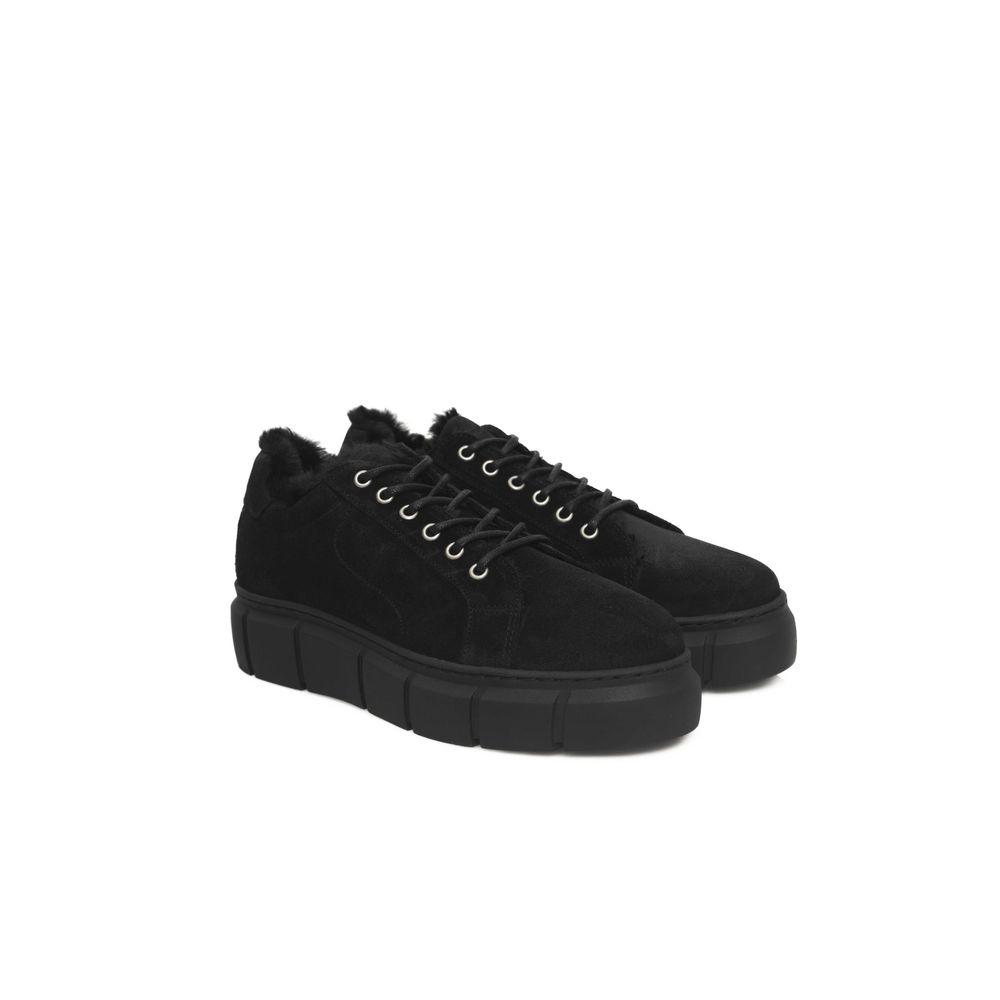 Cerruti 1881 Black Calfskin Women Sneaker Cerruti 1881