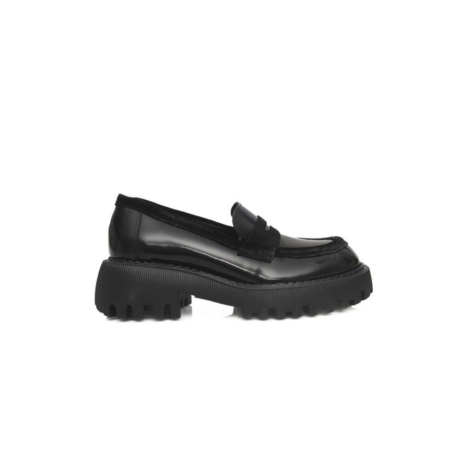 Cerruti 1881 Black Calfskin Women Loafer Cerruti 1881