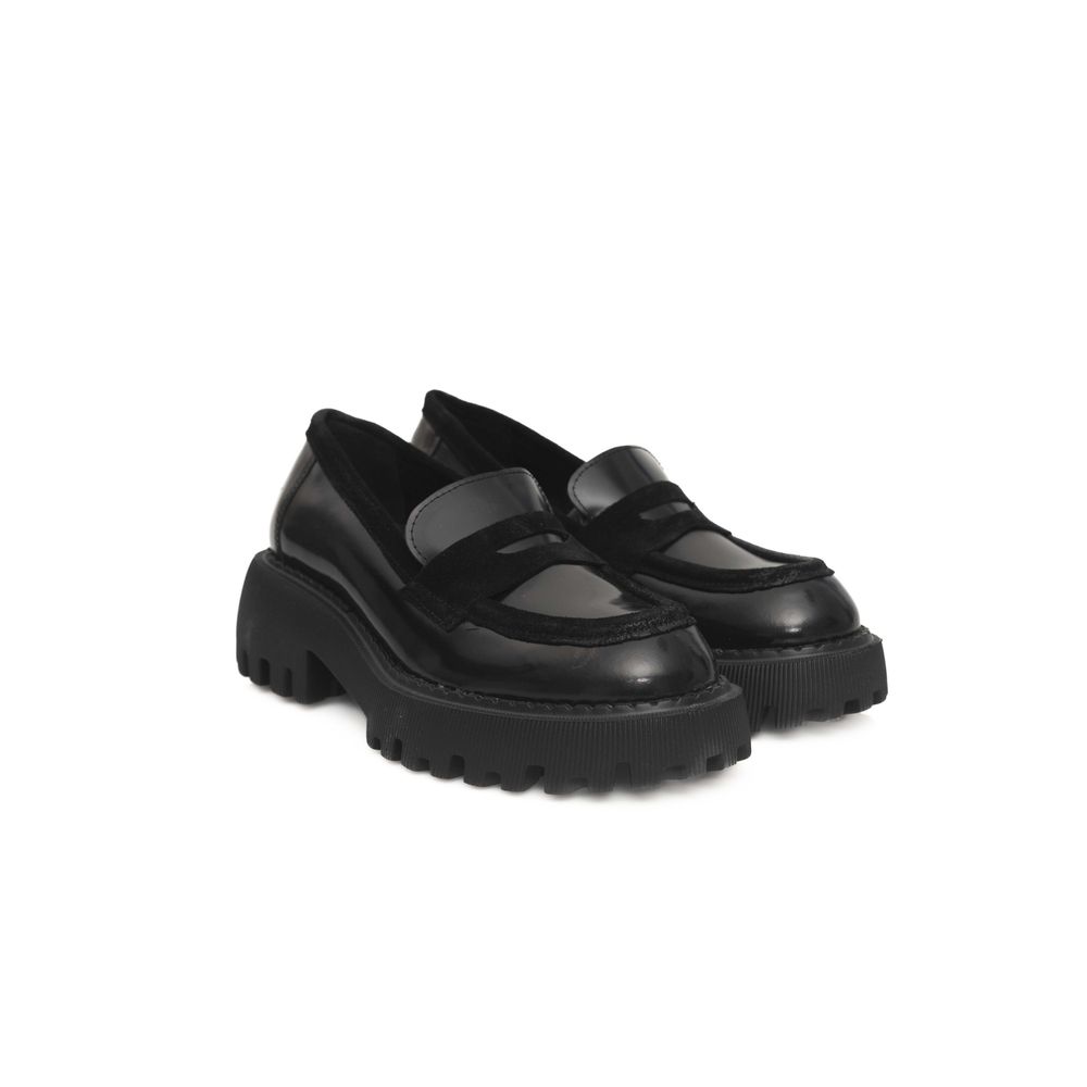 Cerruti 1881 Black Calfskin Women Loafer Cerruti 1881