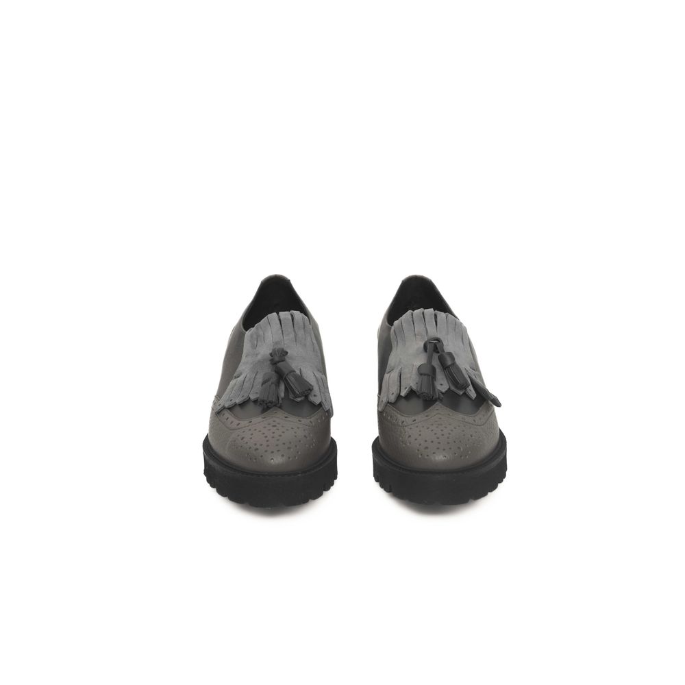 Cerruti 1881 Gray Cowhide Women Loafer Cerruti 1881