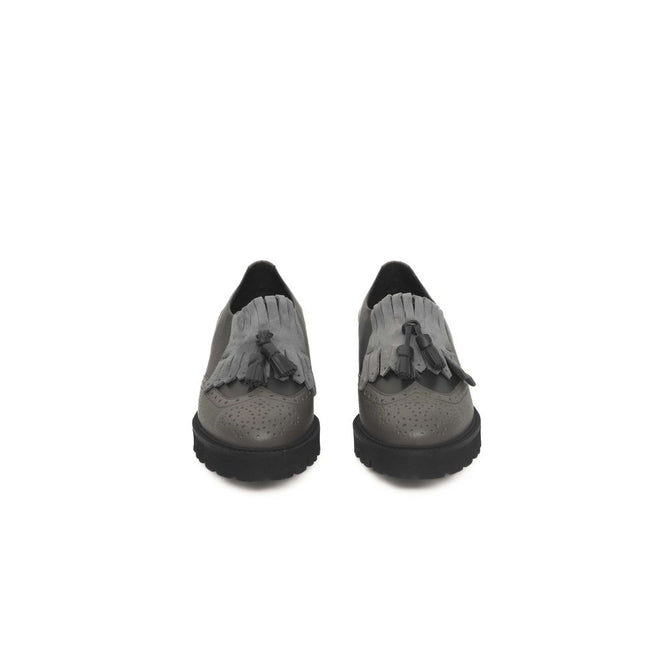 Cerruti 1881 Gray Cowhide Women Loafer Cerruti 1881
