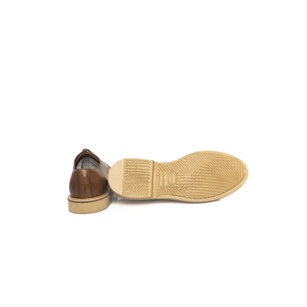 Cerruti 1881 Brown Calfskin Men Derby Shoe Cerruti 1881