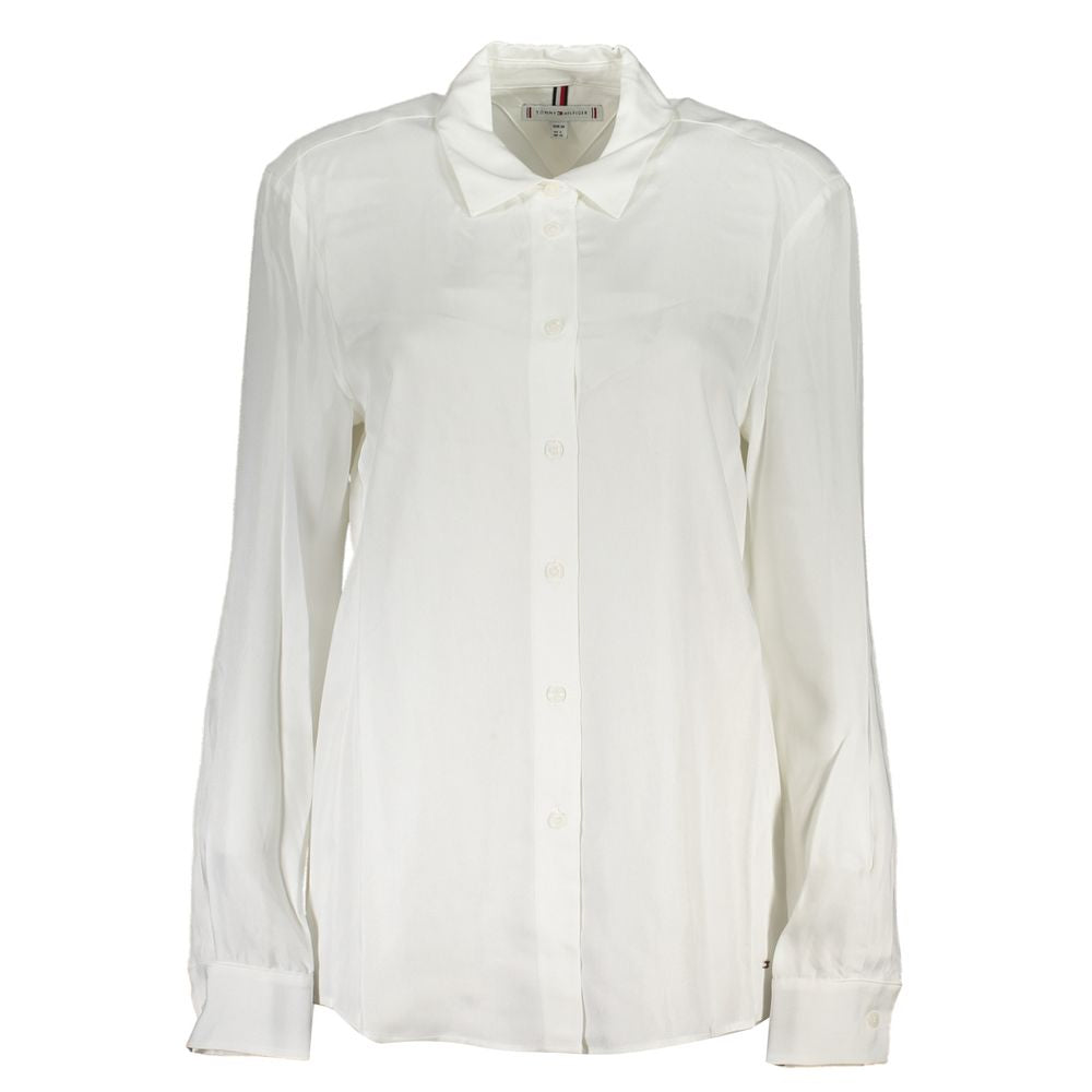 Tommy Hilfiger White Viscose Shirt Tommy Hilfiger