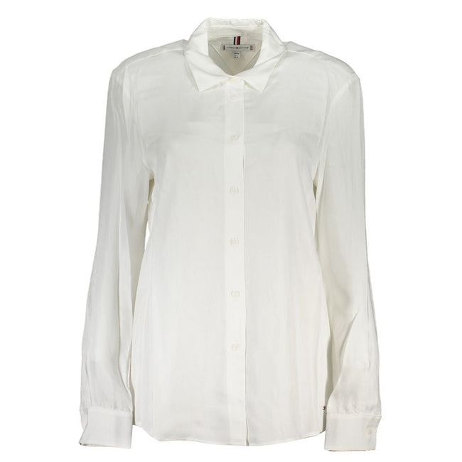 Tommy Hilfiger White Viscose Shirt Tommy Hilfiger