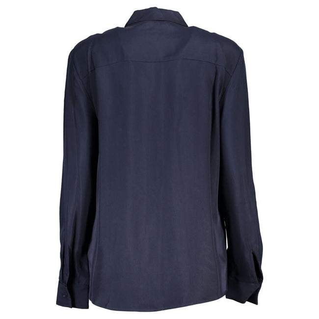 Tommy Hilfiger Blue Viscose Shirt Tommy Hilfiger