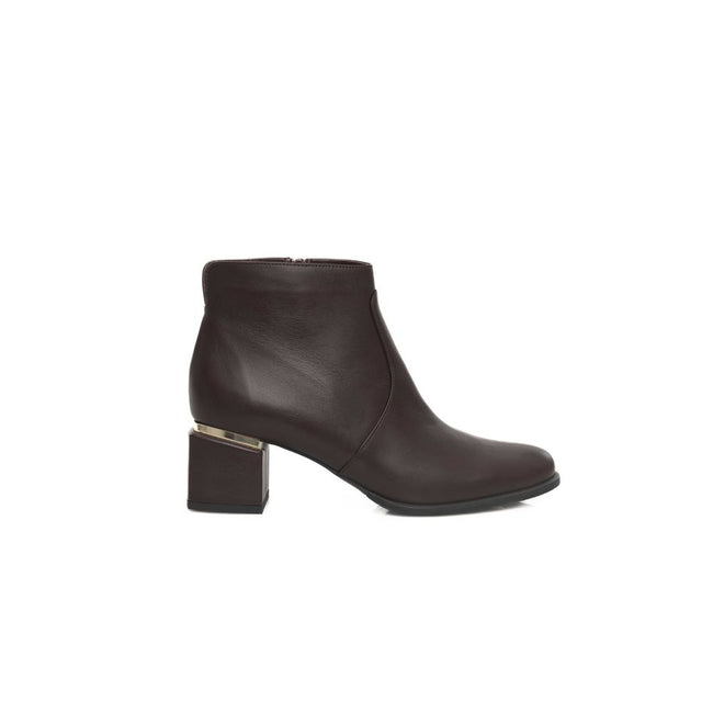 Cerruti 1881 Burgundy Cowhide Women Boot Cerruti 1881