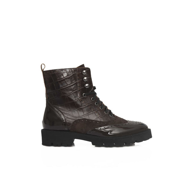 Cerruti 1881 Brown Leather Women Boot Cerruti 1881