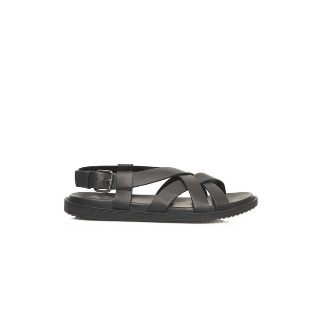 Cerruti 1881 Black Cowhide Men Sandal Cerruti 1881