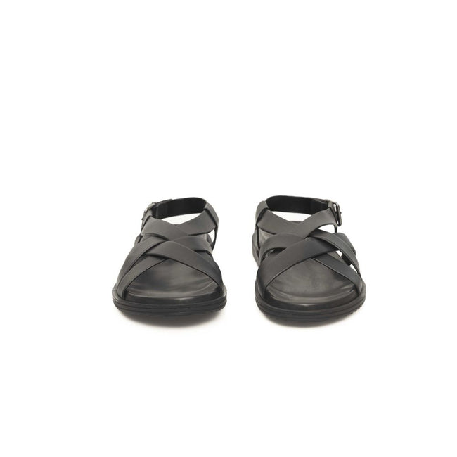 Cerruti 1881 Black Cowhide Men Sandal Cerruti 1881