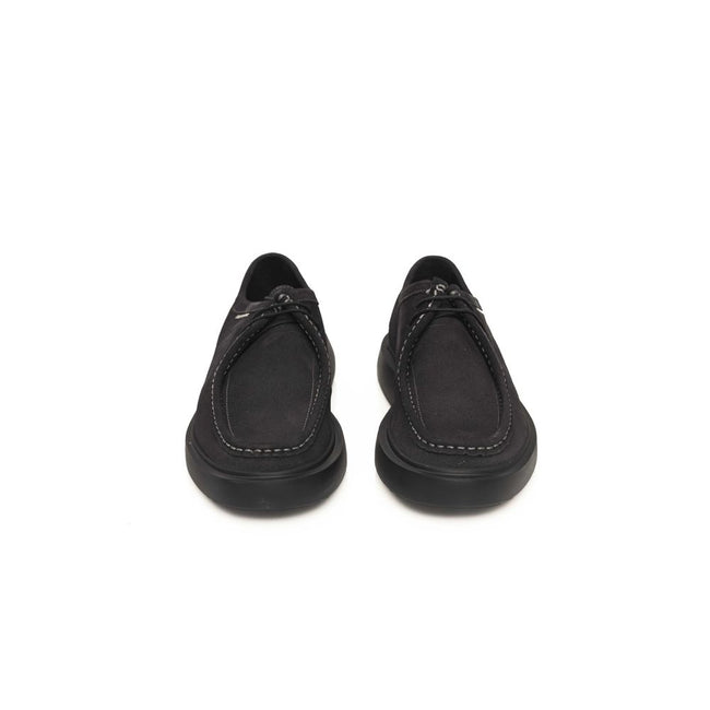 Cerruti 1881 Black Cowhide Men Derby Shoe Cerruti 1881