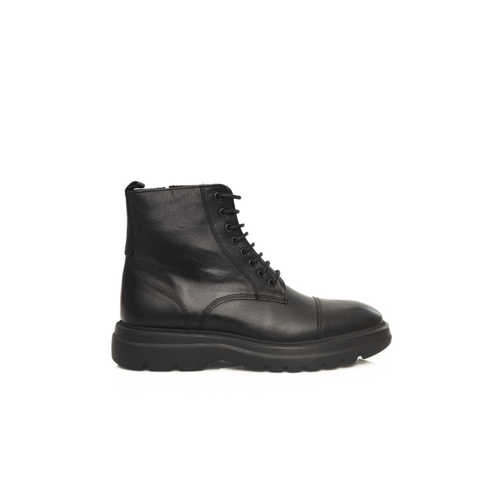 Cerruti 1881 Black Leather Men Boot Cerruti 1881
