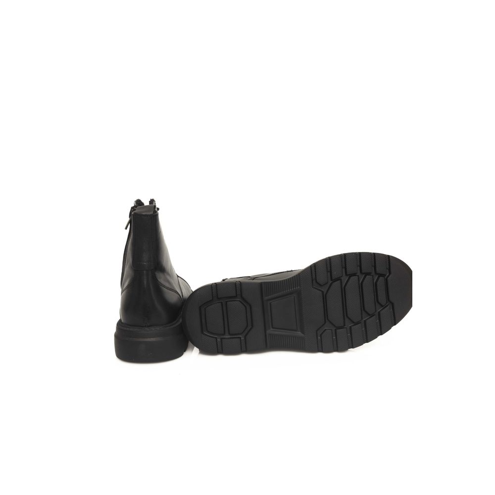 Cerruti 1881 Black Leather Men Boot Cerruti 1881