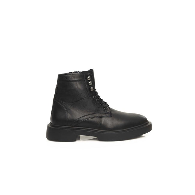 Cerruti 1881 Black Calfskin Men Boot Cerruti 1881