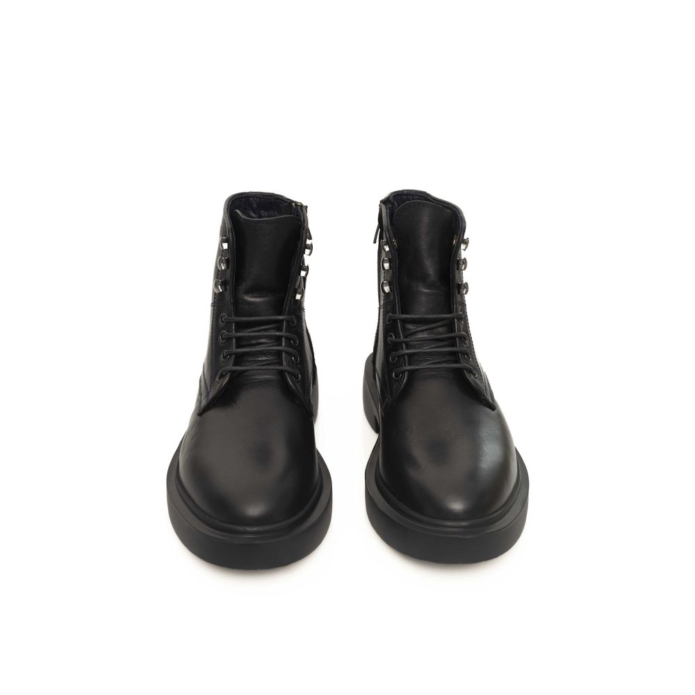 Cerruti 1881 Black Calfskin Men Boot Cerruti 1881