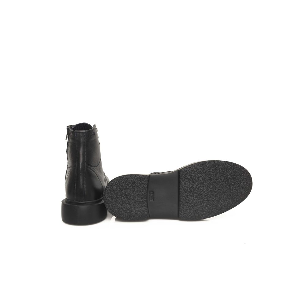 Cerruti 1881 Black Calfskin Men Boot Cerruti 1881