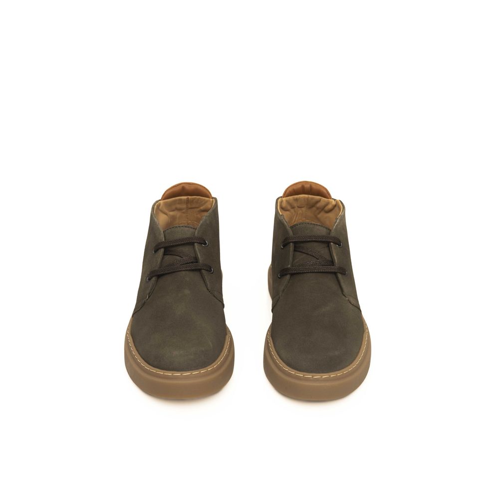 Cerruti 1881 Green Cowhide Men Boot Cerruti 1881