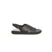 Cerruti 1881 Black Leather Men Sandal Cerruti 1881