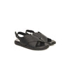 Cerruti 1881 Black Leather Men Sandal Cerruti 1881