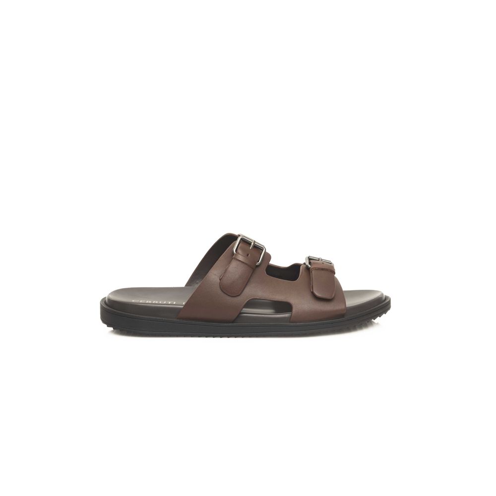 Cerruti 1881 Brown Cowhide Men Sandal Cerruti 1881