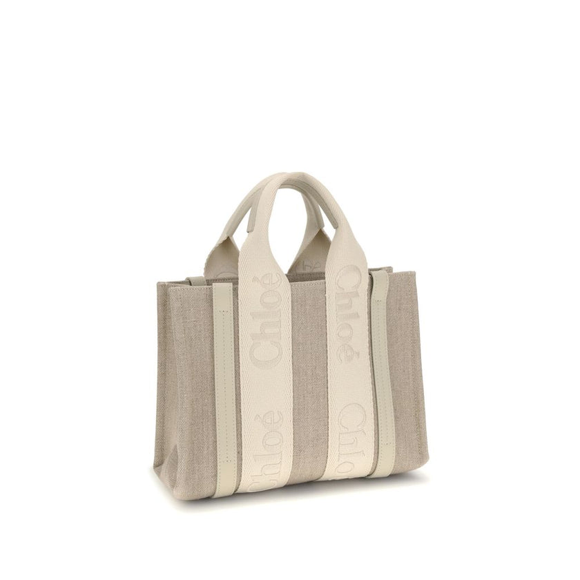 Chloé Beige Linen Handbag Chloé
