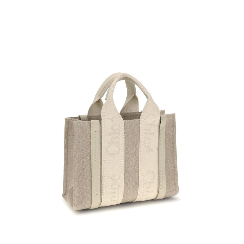 Chloé Beige Linen Handbag Chloé