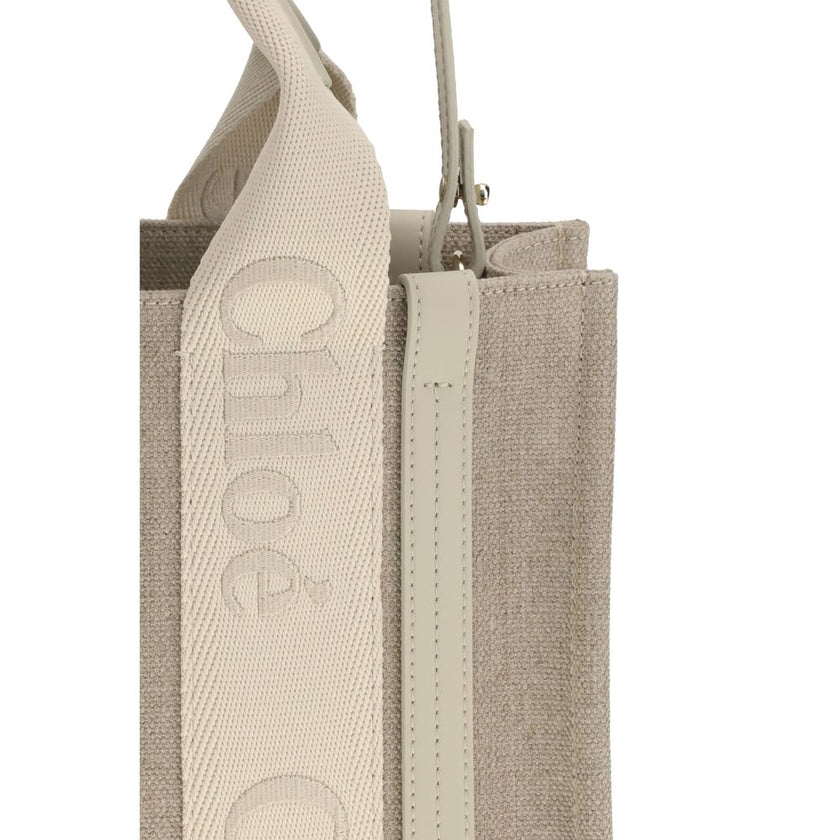 Chloé Beige Linen Handbag Chloé