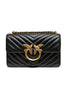 PINKO Black Leather Love One Mini Shoulder Bag PINKO