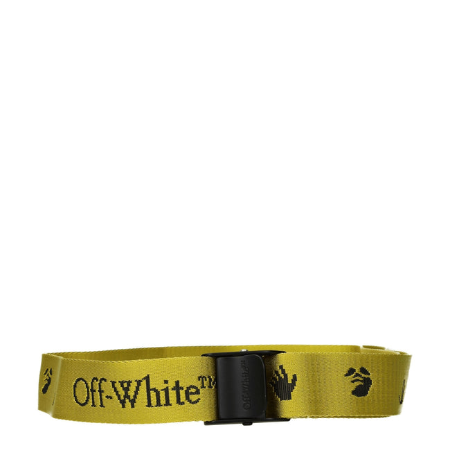 Off-White Yellow Fabric Regular Belts Off-White