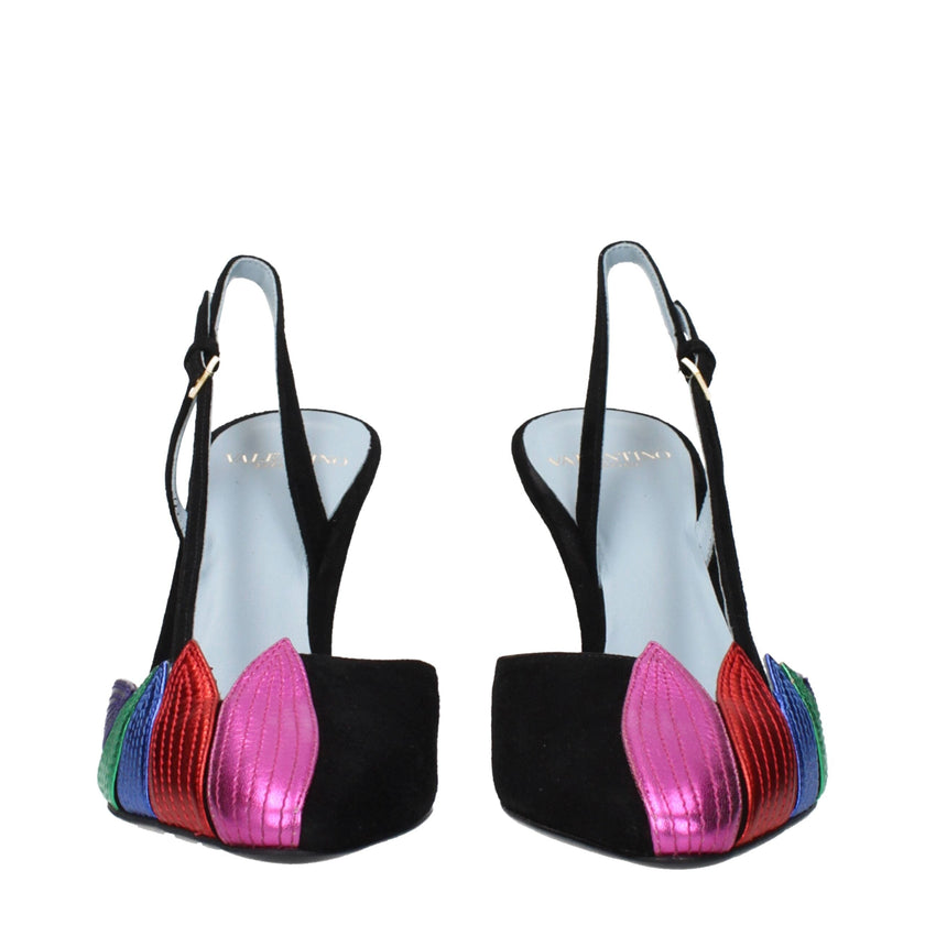 Valentino Garavani Black Leather High Heel Pumps Valentino Garavani