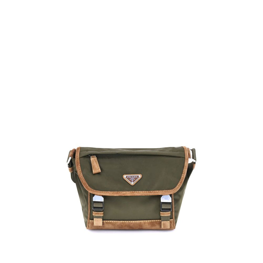 Prada Green Recycled Polyamide Shoulder Bag Prada