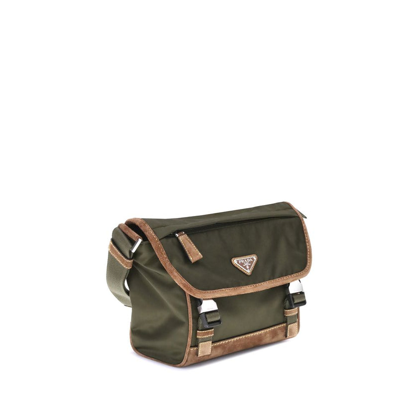 Prada Green Recycled Polyamide Shoulder Bag Prada