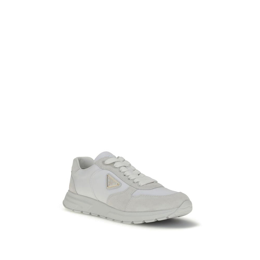 Prada White Recycled Polyamide Athletic Sneakers Prada
