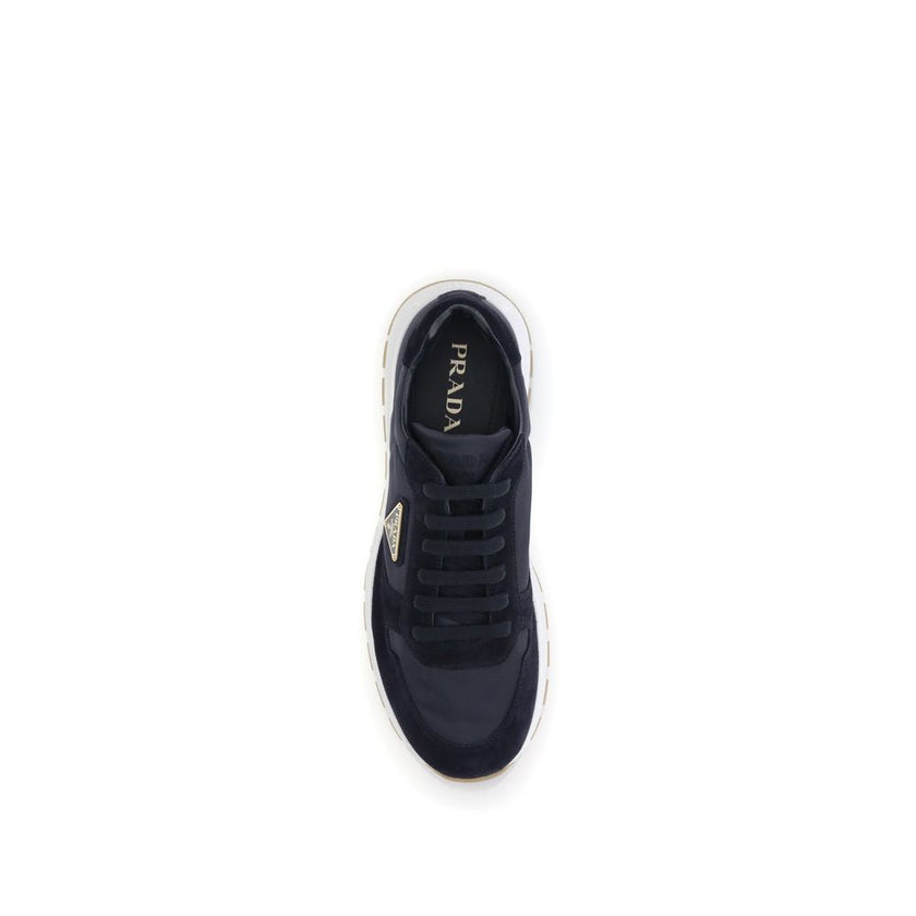 Prada Blue Recycled Polyamide Athletic Sneakers Prada