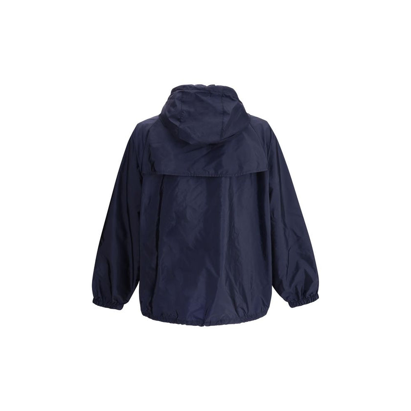 Prada Blue Recycled Polyamide Shell Jacket Prada