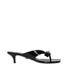 Versace Black Leather Stiletto Heels Sandals Versace