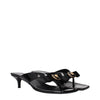 Versace Black Leather Stiletto Heels Sandals Versace