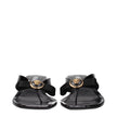 Versace Black Leather Stiletto Heels Sandals Versace